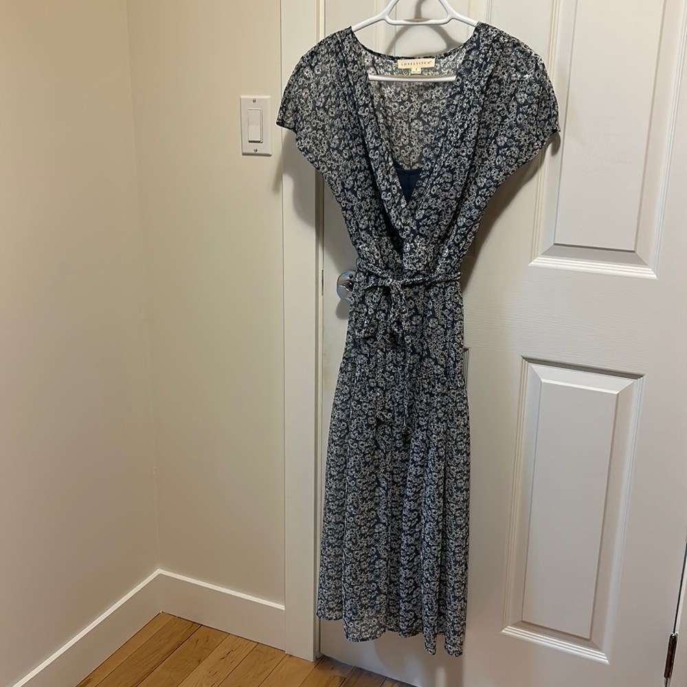 Floral Faux Wrap Dress